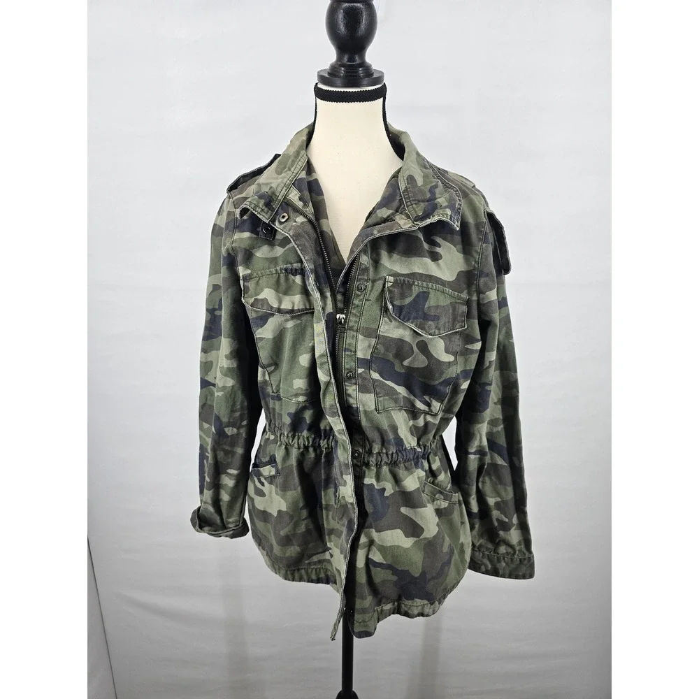 Altar'd State Womens Camo‎ Utility Field Jacket Green Brown Size M 1577